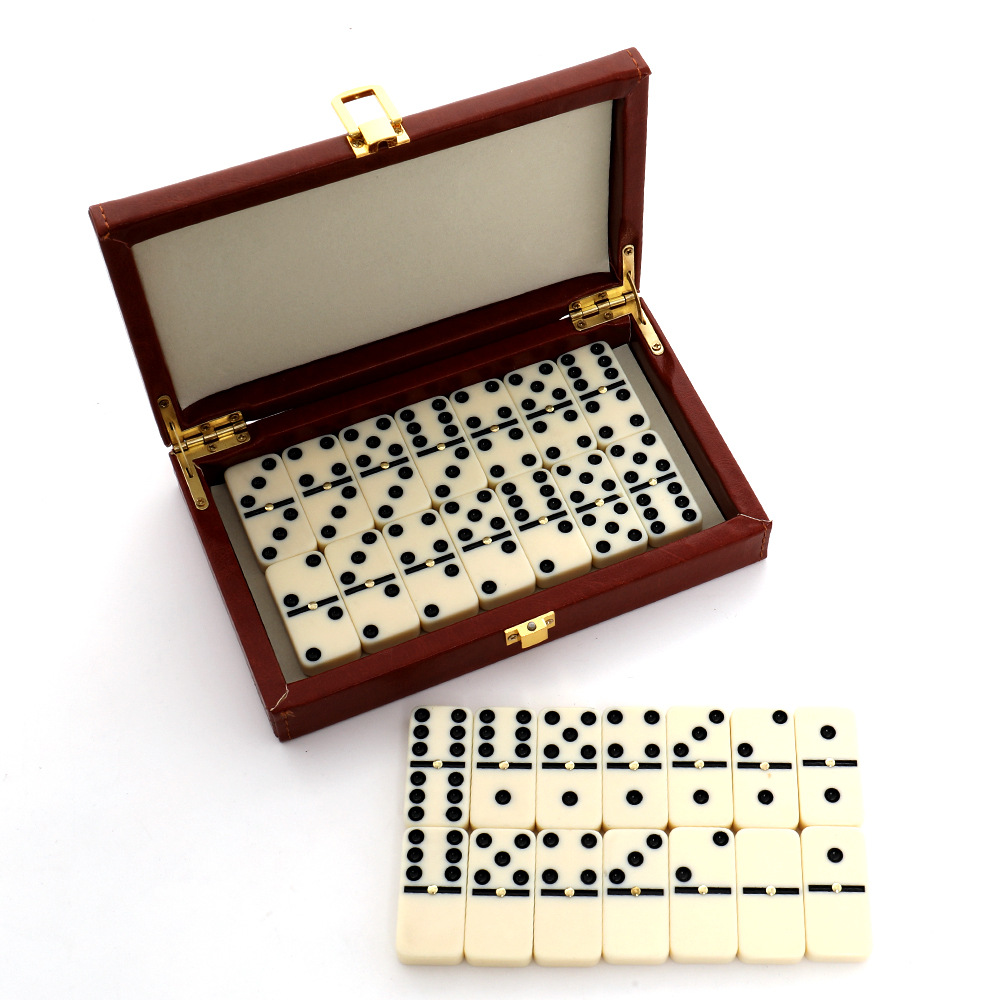 Outdoor Furniture Wooden - 28Pcs Resin Domino Set Classic Domino