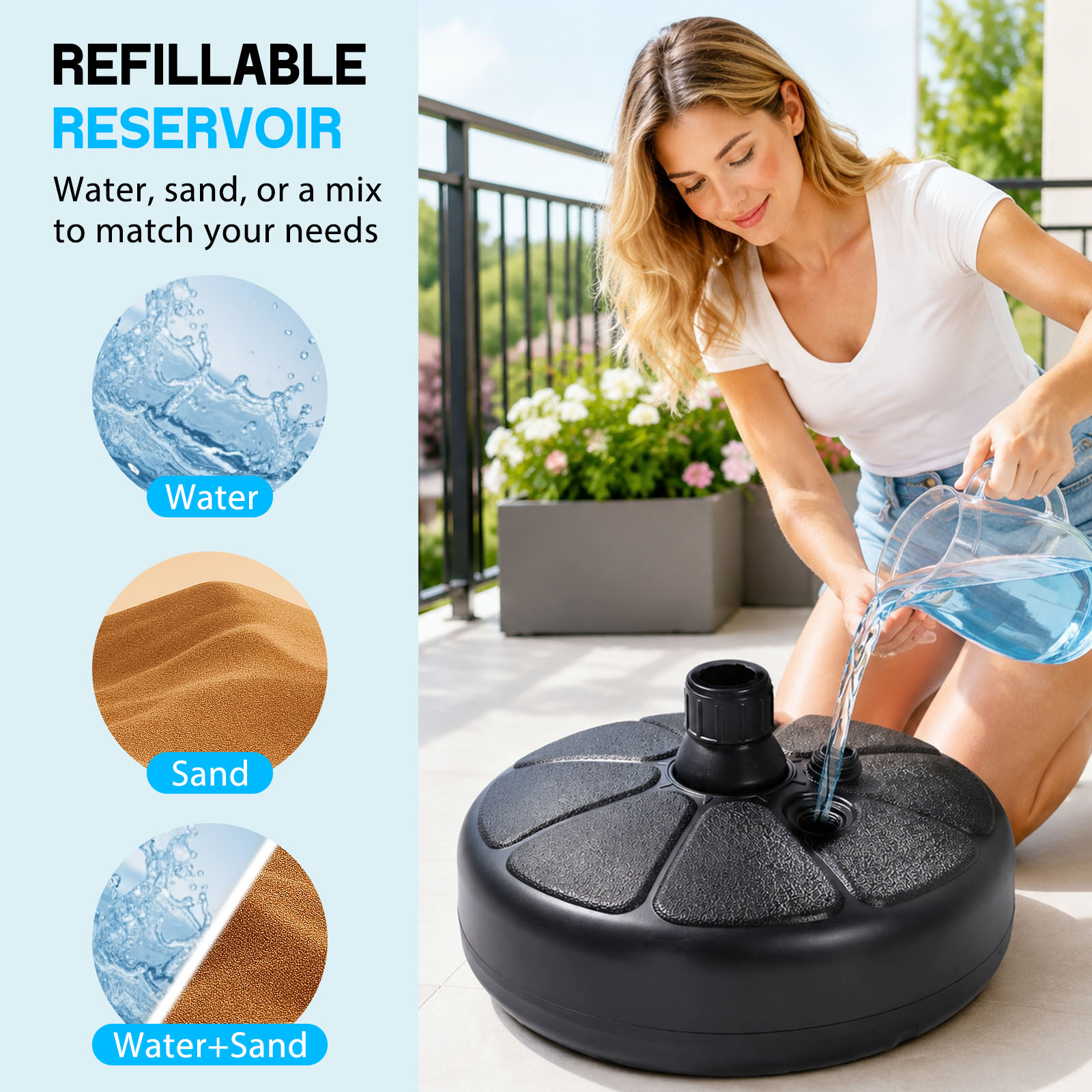 26lbs Fillable Water Sand Umbr - Outdoor Furniture Umbrella review and price