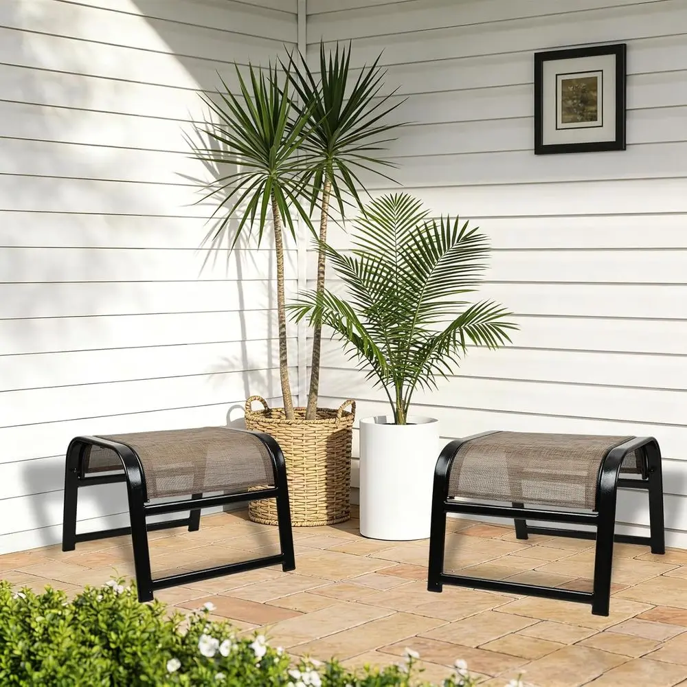 Patio Ottoman Set, Outdoor 2-P - Outdoor Furniture Iron review and price