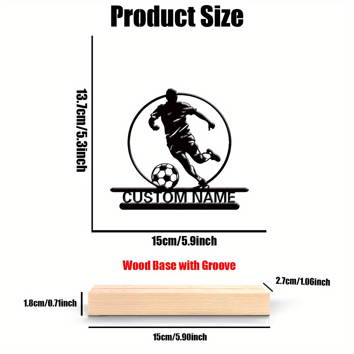 Custom Soccer Player Metal Sta - Outdoor Furniture Wooden review and price