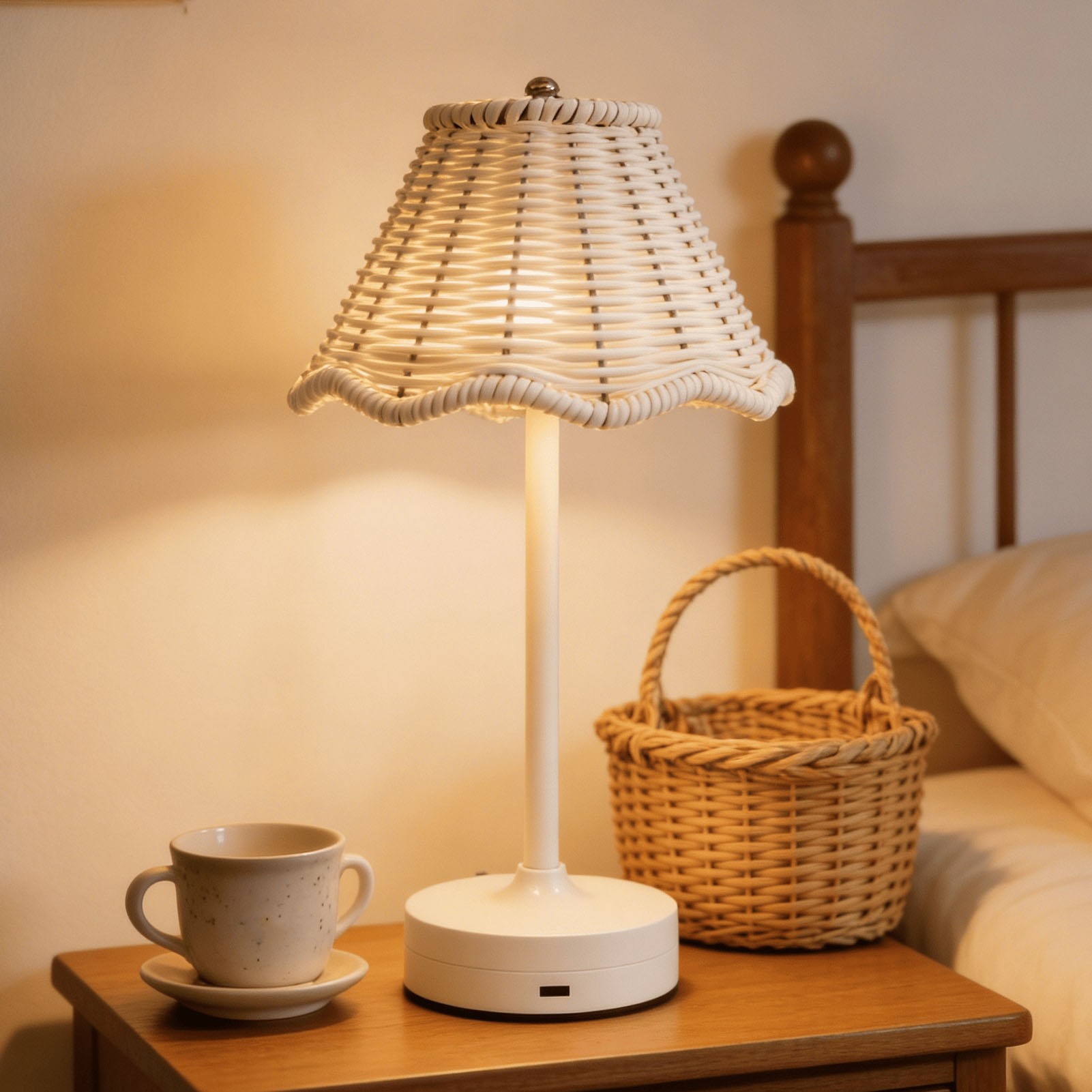 LED Vintage Rattan Table Lamp  - Outdoor Furniture Cafe review and price