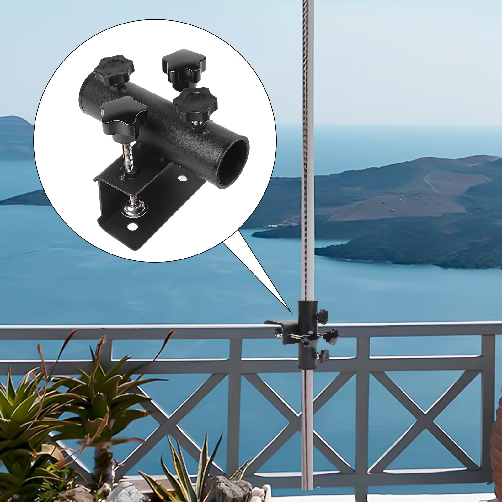Balcony Umbrella Holder Clamp  - Outdoor Furniture Umbrella review and price