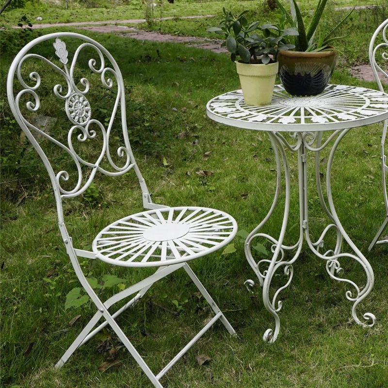 French Vintage Iron Table and  - Outdoor Furniture Cafe review and price