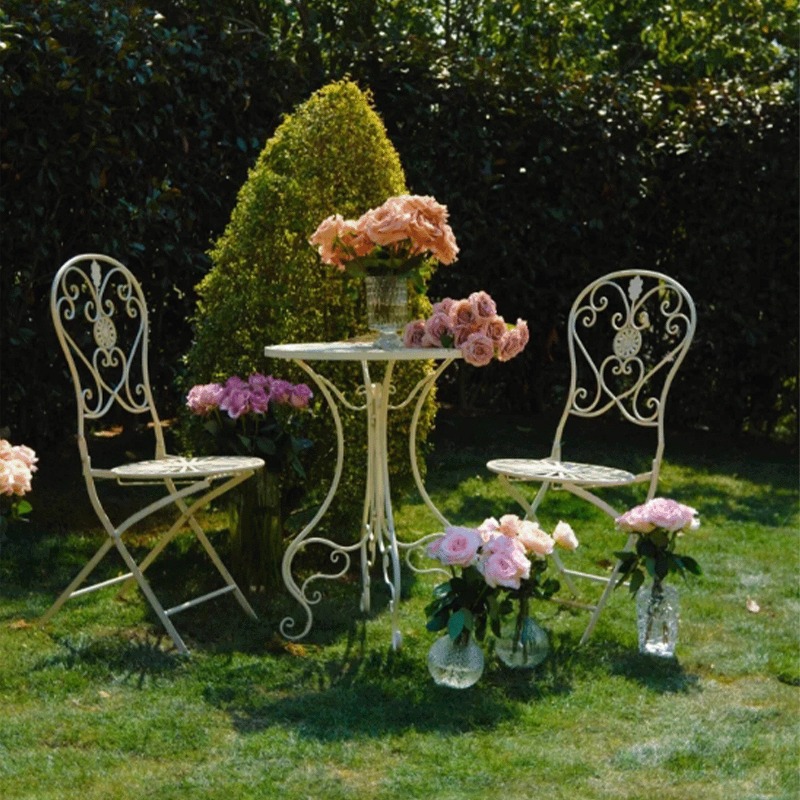 French Vintage Iron Table and  - Outdoor Furniture Cafe review and price