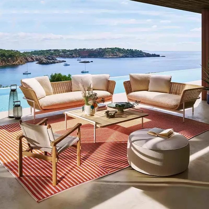 Outdoor Sofa, Rattan Courtyard - Outdoor Furniture Lounge Chair review and price