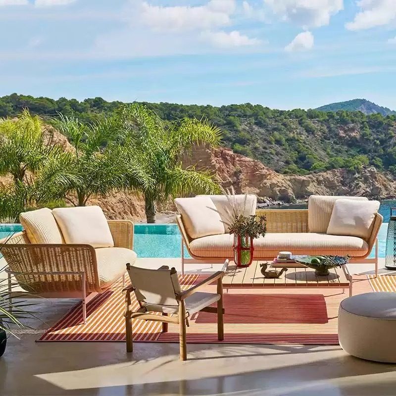 Outdoor Sofa, Rattan Courtyard - Outdoor Furniture Lounge Chair review and price